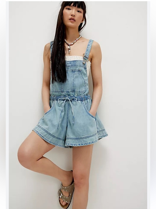 We The Free Other - NWT We The Free Light Blue Denim  Overalls Romper